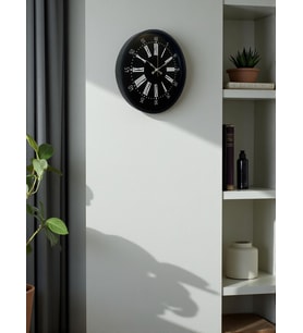 36 Cm Siyah Dekoratif Duvar Saati (Standart)