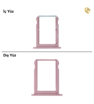 Xiaomi Mi A2 Uyumlu Sim İç Yuvası Çiftli Pembe Sim Kart Tepsisi Sim Kızağı Sim Çekmecesi Sim Tray