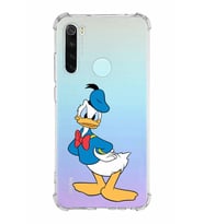 Xiaomi Redmi Note 8 Köşe Korumalı Antişok Kapak Donald Duck Tasarımlı Şeffaf  Kılıf