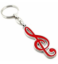 KIRMIZI RENKLİ SOL ANAHTARI MÜZİK METAL ANAHTARLIK KC975