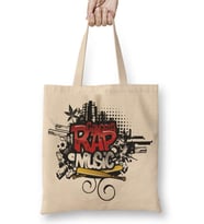 Gangsta Rap Music Müzik Bez Çanta Uzun Saplı