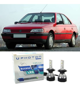 Peugeot 405 Led Xenon Uzun + Kısa Far Ampulü H4 Access Yeni Seri Beyaz