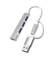 4 Port&amp;apos;lu Bağlantı İstasyonu Ultra İnce USB Bölücü TYPE-C tipi Çoklu Arayüz Adaptörü Multi Usb Çoklayıcı (5343)