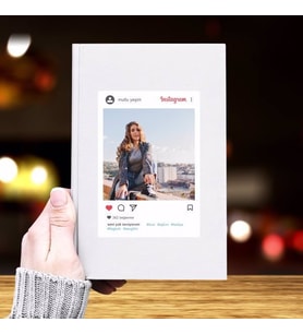 Fotoğraf Baskılı İnstagram Temalı 2022 Deri Kaplı Defter-025