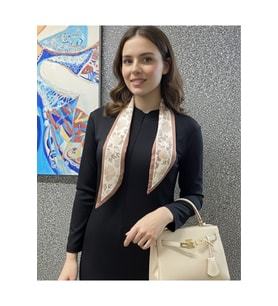 Rose Line Çift Taraflı Fular Bandana Estascarf 7,5x100cm
