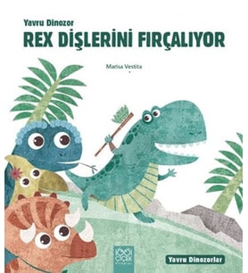 Yavru Dinozor Rex Dişlerini Fırçalıyor