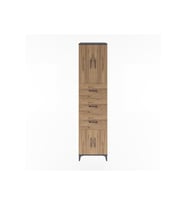Hyperion Dolap 2 Raflı 3 Çekmeceli 4 Kapaklı 60x44x243 Antrasit-Çam