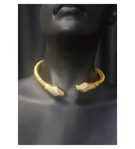 S Tasarım Italy Taşlı Yılan (SNAKE)925 Gümüş • Sevgiliye • Eşe • Anneye Choker Gerdanlık