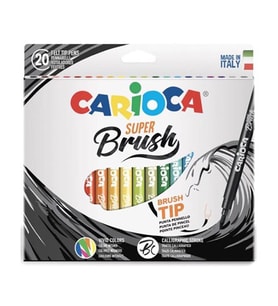 Carioca Süper Brush Fırça Uçlu Keçeli Kalem 20 Renk
