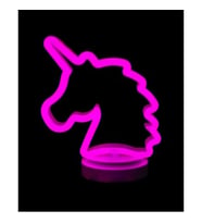 Neon Işıklı Unicorn Masa Gece Lambası