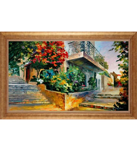 Çerçeveli Paspartulu Manzara Tablo bm1413 (Gold)