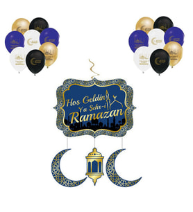 Ramazan Süsleri Set 20 Adet Ramazan Balon ve Hoşgeldin Şehri Ramazan Set-