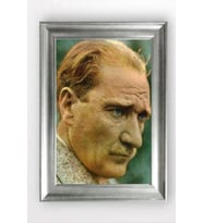 Gümüş Çerçeveli Atatürk Tablo cv1450