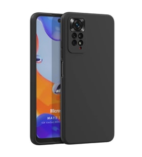 Microsonic Matte Silicone Xiaomi Redmi Note 11 Pro 5G Kılıf Siyah