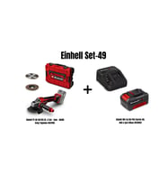Einhell Set-49 (Einhell TP-AG 18/125 CE +3 Set Akülü Avuç Taşlama +18V 4,0 Ah Akü & Şarj Cihazı)