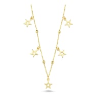 Yıldız Altın Kaplama Kolye KLY16 (Gold)