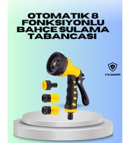 Ayarlanabilir Basınçlı 8 Modlu Bahçe Sulama Tabancası Hortum Atı
