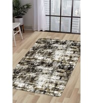 Dijidekor Halı siyah Cool K1310 Yıkanabilir Saçaksız Kesme İnce Yolluk Kilim Salon Halısı Modelleri (Yeşil-Siyah)