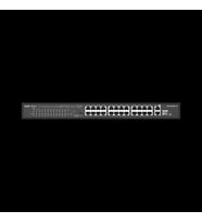 RUIJIE RG-ES126S-P 24 PORT 10/100 24 PORT POE+ 1X UPLINK + 1XSFP 370 WATT YONETILEMEZ RACK MOUNT SWITCH