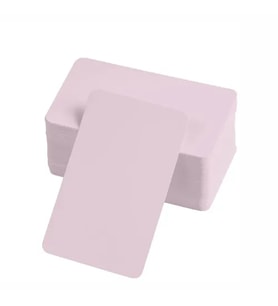 Boş Kelime Kartları 5X8 Cm - 50 Adet Oval Kenarlı Tabu &Amp; Not Kartları - Pembe