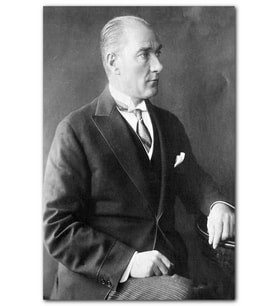 Cakatablo Atatürk Smokinli Modern MDF Tablo