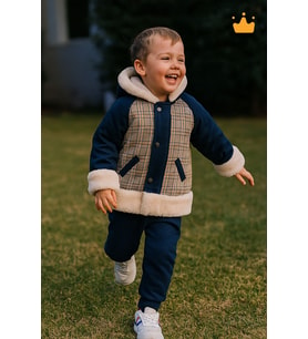 Kız Erkek Çocuk Kapüşonlu Kaban 13415 (Lacivert)