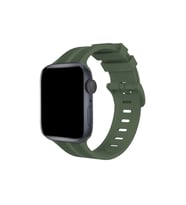 Watch 38mm Kr408 Çizgili Silikon Kordon - Koyu Yeşil