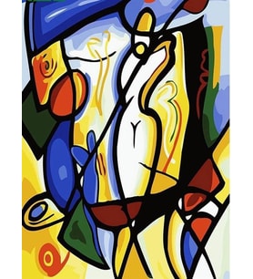 Modern Sanat Sayılarla Boyama Seti 40x50 cm (Tuvale Gerili)