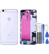 Apple İphone 6 Plus Full Dolu Kasa Kapak + Tamir Seti (6 Plus için) (Beyaz - Gümüş)