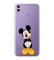 Huawei Honor 8c  Kamera korumalı Kapak Mickey Mouse Tasarımlı  Şeffaf Kılıf