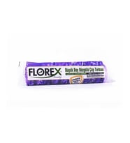 Florex 60 Litre Büzgülü Lavanta Kokulu Mor Çöp Torbası Poşeti / 65 x 70 Cm. - 10 Adetlik 1 Rulo