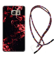 Samsung S7 Edge S20 Fe Plus Ultra S21 S22 Kılıf Boyun Asklı Rasta Silikon Red Smoke 1745
