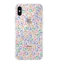 Apple iPhone X Uyumlu Kapak Hello Kitty Tasarımlı Şeffaf Silikon Kılıf