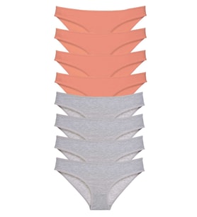Mulvxbrf Brf02 8 Adet Süper Eko Set Likralı Kadın Slip Külot Pudra Gri (Mulvix)