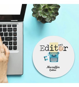 Kişiye Özel Editörler İçin Yuvarlak Mousepad