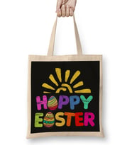 Easter Happy Easter Egg Bez Çanta Uzun Saplı