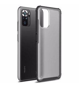 Microsonic Xiaomi Redmi Note 10 Kılıf Frosted Frame Siyah