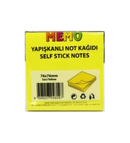 Rubenis Sarı 76X76 Yapışkanlı Not Kağıdı
