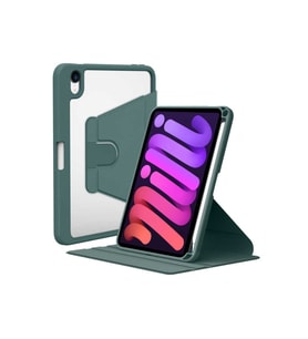 Apple iPad Mini 2021 (6.Nesil) Uyumlu Kılıf Zore Nayn Dönebilen Standlı Kılıf (Koyu Yeşil)