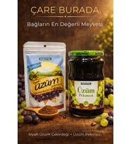 AKSUVITAL Üzüm Pekmezi 800 g + Öğütülmüş Siyah Üzüm Çekirdeği 100 g