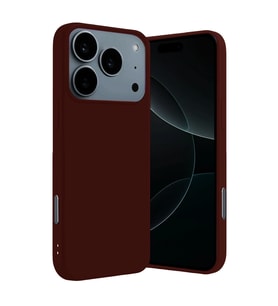 iPhone 17 Pro Nano İçi Kadife Silikon - Bordo