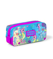 Coral High Kids Pembe Rengarenk Denizatı Desenli İki Bölmeli Kalem Çantası 22158