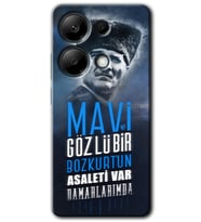 Redmi Note 13 Pro 4G Kılıf HD Desen Baskılı Kılıf - Bozkurt Atatürk