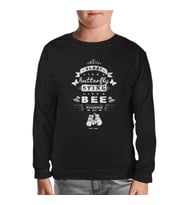 Muhammad Ali - Sting Like a Bee Siyah Çocuk Sweatshirt