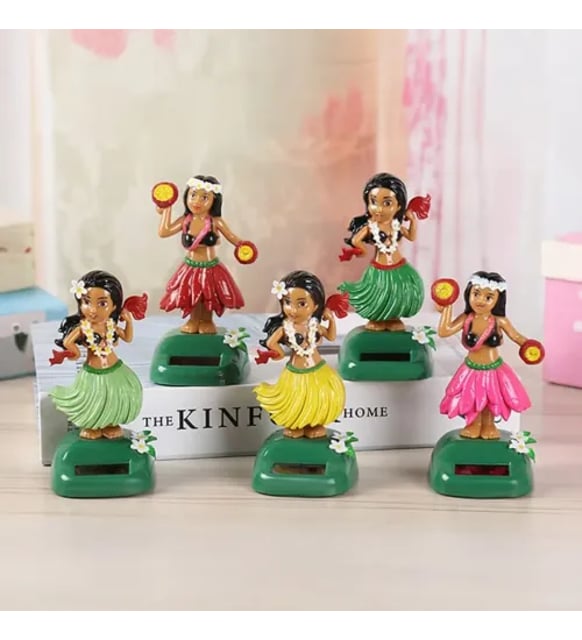 小物 hulagirl Büyük Boy Güneş Enerjili Solar Dans Eden Hula Kızı Figürü