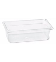Plastport Kırılmaz Şeffaf Gastronom Küvet 1/4-100 (Siyah-Gri)
