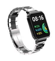 Xiaomi Redmi Watch 2 Lite Uyumlu Kordon Paslanmaz Metal Baklalı Klipsli Zore KRD-60 Kayış