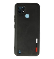 Newface Realme C21 Kılıf Loop Deri Silikon - Siyah