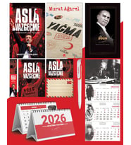 Asla Vazgeçme - Ayraç - Kartpostal - Poster - Yağma - Sayıştay Belgeleri -  2026 Ajanda Gazi Paşa - İmza Duvar Takvimi - Masa Takvimi