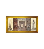 Manzara Temalı Kanvas Tablo 50 x 70 cm Gold Çerçeve